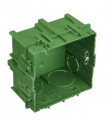 Boîte d'Encastrement Verte pour Maçonnerie DEBFLEX – 1 Poste - Profondeur 40 mm – Dimension 75 mm sur 75 mm