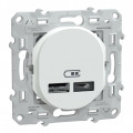 Ovalis - double chargeur usb a+c 12w - blanc