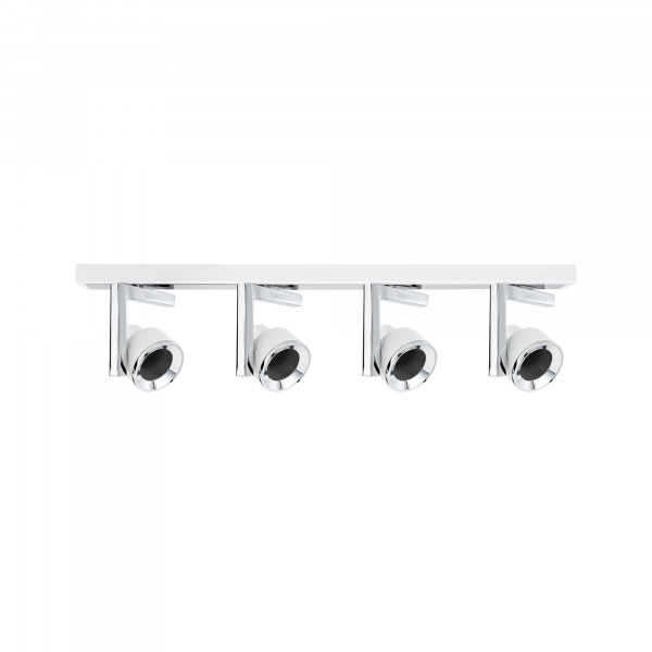 Projecteur spot Paulmann Turn - 4 Sources - sans Ampoules - Max 10W - GU10 - Blanc / Chrome