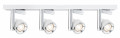 Projecteur spot Paulmann Turn - 4 Sources - sans Ampoules - Max 10W - GU10 - Blanc / Chrome