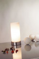Lampe de table Paulmann Pinja allumage/éteinte tactile, chrome, opale, métal, verre