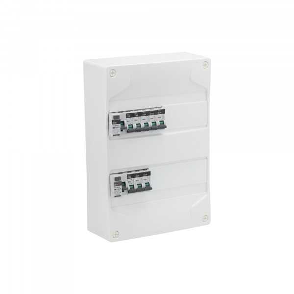 Coffret pré-cablé 2 rangées 2 ID 8 disjoncteurs