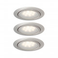 Luminaire encastré Paulmann Premium orientable max.3x50W acier br