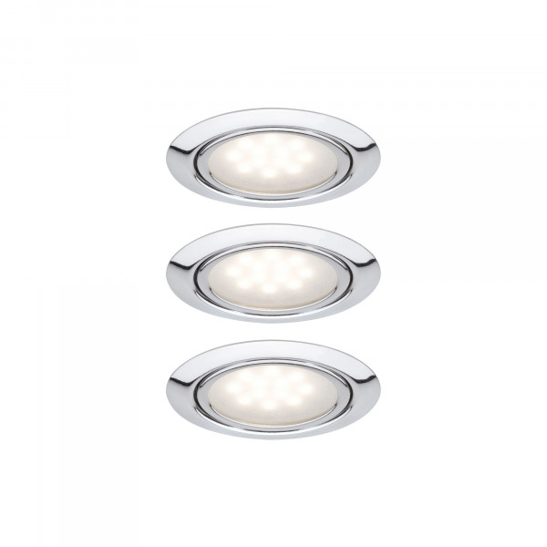 Kit Spots encastrés Paulmann pour meuble Micro Line LED Acier Brossé (Kit de 3)