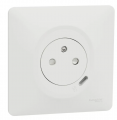 Ovalis - combi 2p+t 16a affleurante+chargeur usb-c 10,5w - connex. auto - blanc