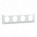Ovalis - plaque de finition - 4 postes horizontal - entraxe 71 mm - blanc