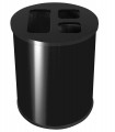 Collecteur 40l noir 3 bacs