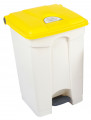 Container 45l blanc couvercle jaune