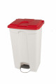 Container 90l blanc couvercle rouge