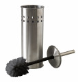 Balai brosse wc + support inox brossé