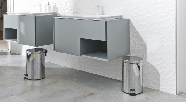 Collecteur à pédale 30l inox miroir