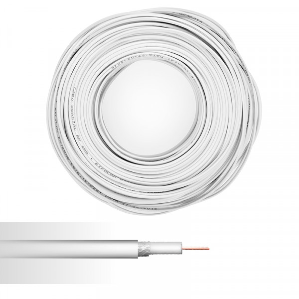 Câble 17VATC coaxial intérieur gaine blanc touret de 500m 