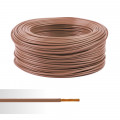 Fil électrique souple HO7V-K 10mm² marron couronne de 100m 