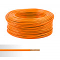 Fil électrique souple HO7V-K 1,5mm² orange couronne de 100m 