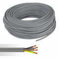 Câble électrique souple HO5VV-F 4G0,75mm² gris couronne de 50m 