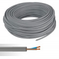 Câble électrique souple HO5VV-F 2X1mm² gris couronne de 50m 