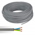 Câble électrique souple HO5VV-F 3G1 mm² gris couronne de 50m 