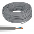 Câble électrique souple HO5VV-F 2X1,5 mm² gris couronne de 50m 