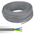 Câble électrique souple HO5VV-F 3G1,5 mm² gris couronne de 50m 