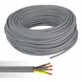 Câble électrique souple HO5VV-F 4G1,5 mm² gris couronne de 50m 