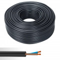 Câble électrique souple HO7RN-F 2X1,5mm² noir couronne de 100m 