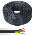 Câble électrique souple HO7RN-F 4G1,5mm² noir couronne de 50m 