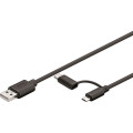 Cord usb2->type c+micro usb 1m