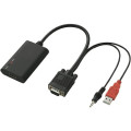 Adapt vga+jack-> hdmi femelle