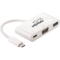 Adapt. type c->vga+usb3+typec