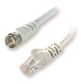 Cordon tv rj45->type f male 2m