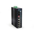 Switch industriel poe 4 ports gigabit 126w +1 sfp+1 combo rj/sfp rail