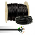 Cable rigide  U-1000 R2V 7G1,5mm2 noir (Prix au m)