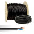 Chute de  10m de Cable rigide U-1000 R2V 4x1,5mm2 noir (Prix au m)