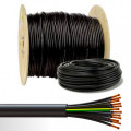 Câble électrique souple HO7RN-F 12G1,5mm² noir 
