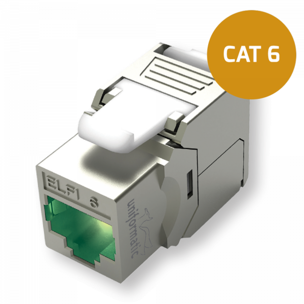 boite de 8 embases RJ45 à Repérage Lumineux Catégorie 6 FTP ELFI Uniformatic