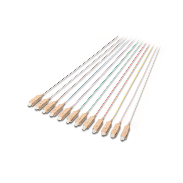 Lot 12 pigtail couleur lc om3