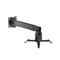 Support combo plafond et mur pour videoprojecteur bras reglable 43 a 65 cm noir