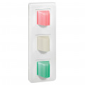 Hublot de couloir pour programme 2 Présences - rouge + blanc + vert