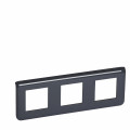 Plaque Noir Horizontal 3x2 Modules Mosaic Legrand – Entraxe 71 mm