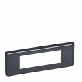 Plaque de Finition Noire Mate Horizontale pour 6 Modules Mosaic Legrand