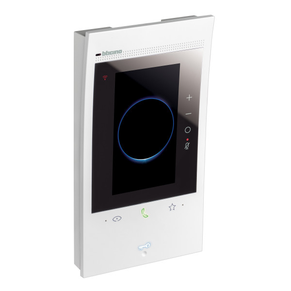 Visiophone connecté Wifi noir Bticino Classe 300EOS avec assistant vocal alexa intégré