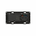 Bticino altège  prise de courant 2p+t + prise double chargeur usb - 2400 ma - nuage - compo