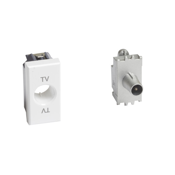 Prise tv simple Schneider Odace étoile blindée Bticino Axolute - 1 module
