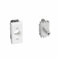 Prise tv simple type "f" Schneider Odace à visser Bticino Axolute - 1 module
