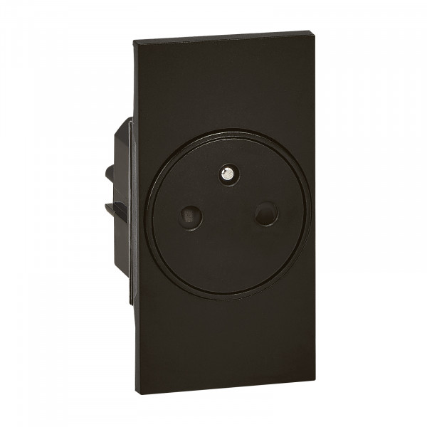 Prise de courant surface Living Now Bticino Cofrel - 2 modules - encastré - noir