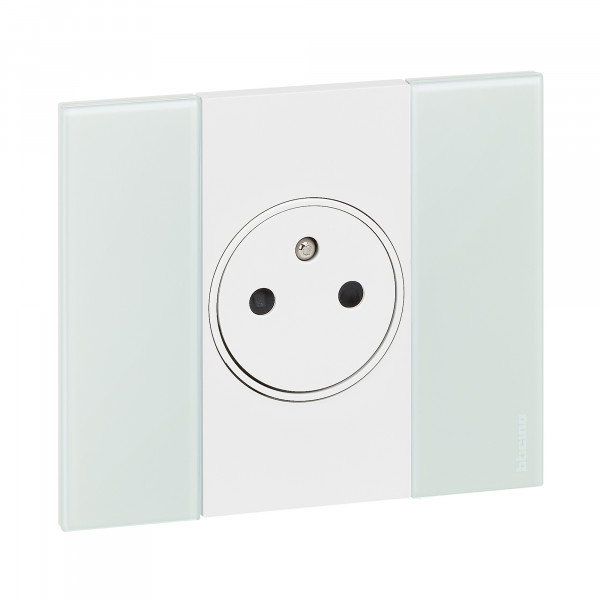 Prise de courant surface Living Now Bticino Cofrel - 2 modules - encastré - noir