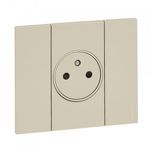 Prise de courant surface Living Now Bticino Cofrel - 2 modules - encastré - noir