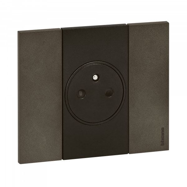 Prise de courant surface Living Now Bticino Cofrel - 2 modules - encastré - noir