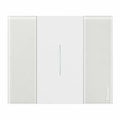 Plaque de finition Living Now Collection Les Blancs matière polymère 2 modules - finition Glacier