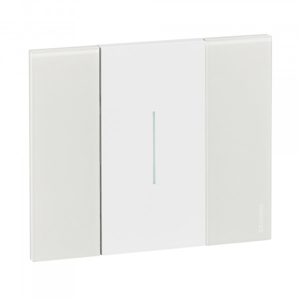 Plaque de finition Living Now Collection Les Blancs matière polymère 2 modules - finition Glacier